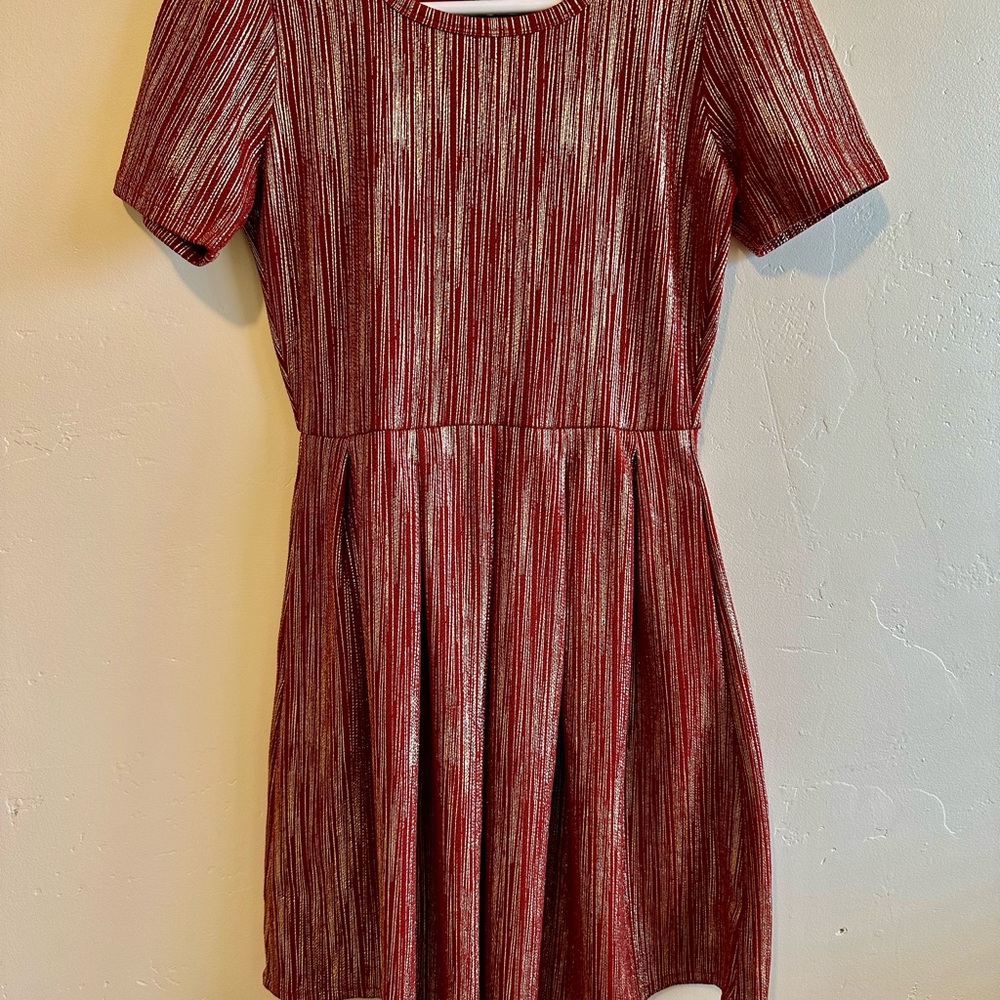 Red/Maroon and Gold Dress